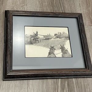 Rustic Black and Gray Framed Art Print